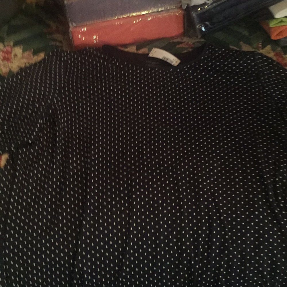 BNWT  CJBanks black dotted tunic shirt 3 X